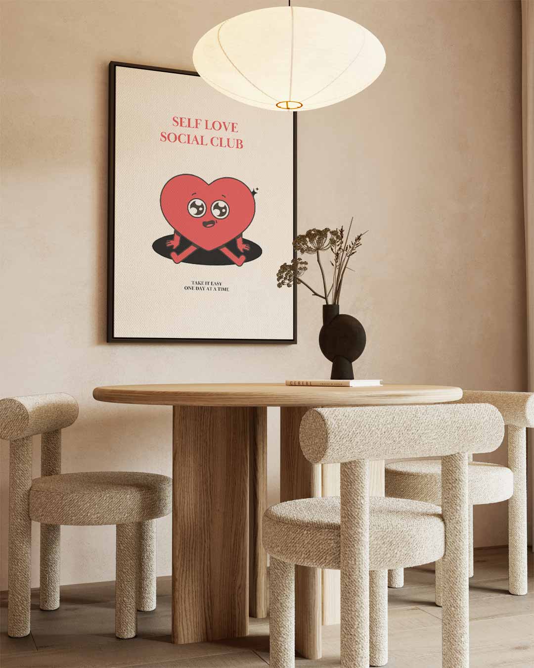 Schattig Zelfliefde Hart Kunstwerk-canvas-dibond-plexiglas-wanddecoratie-WallArtistic