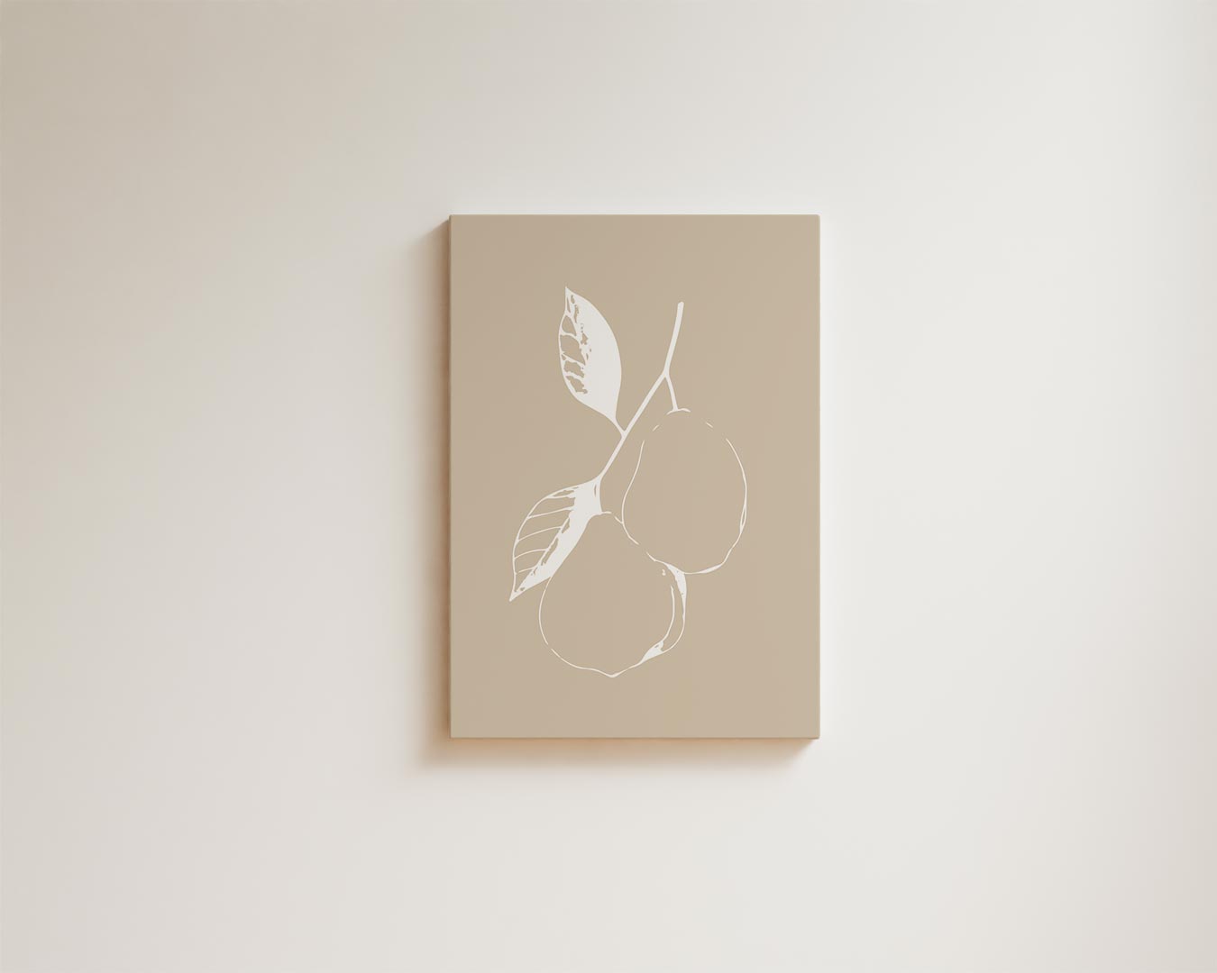 Pears in Silhouette Kunstwerk-canvas-dibond-plexiglas-wanddecoratie-WallArtistic