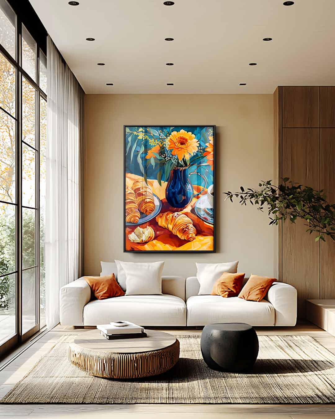 Zonovergoten Ontbijt Kunstwerk-canvas-dibond-plexiglas-wanddecoratie-WallArtistic
