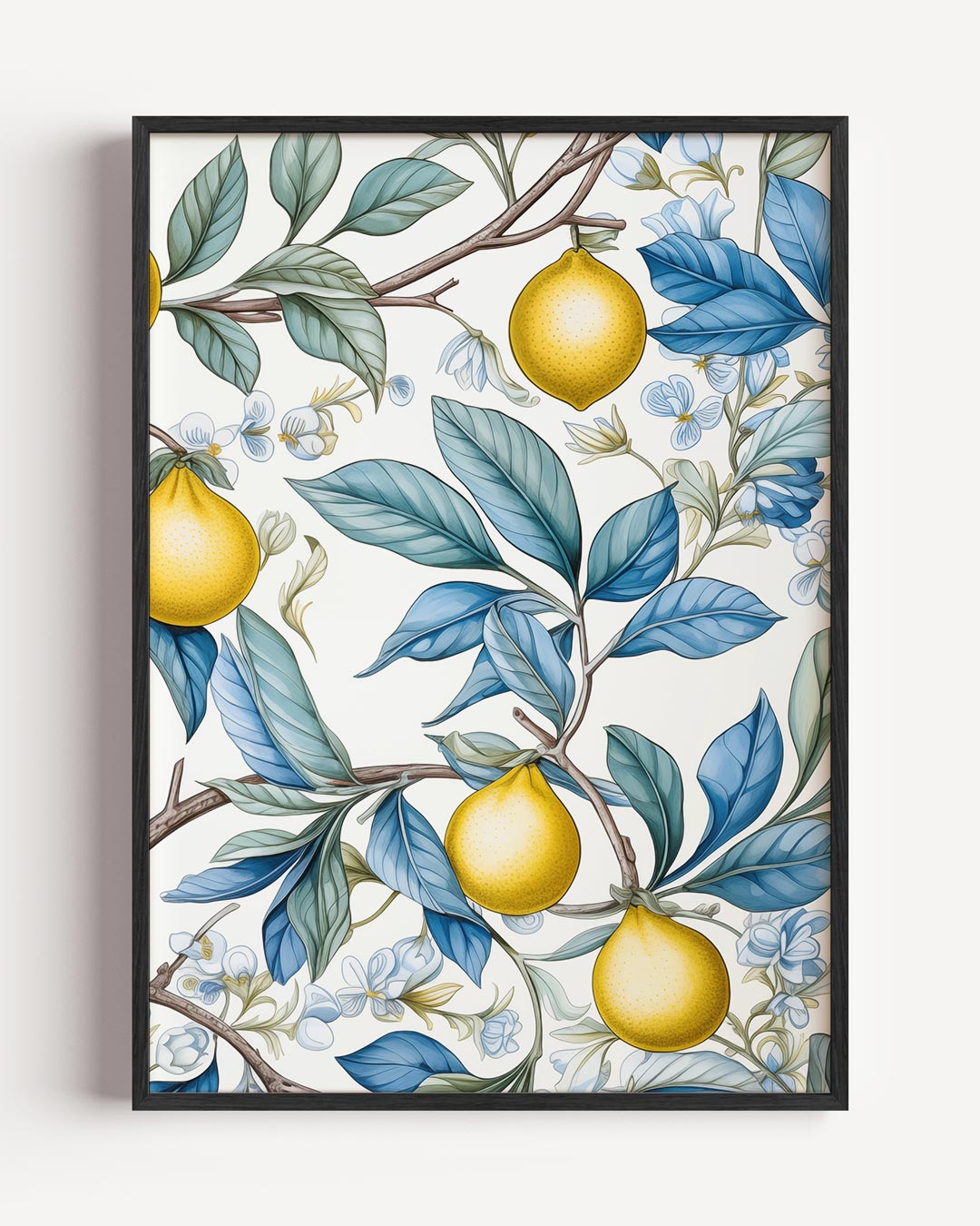 Verfrissende Citroen en Bladeren Poster-WallArtistic