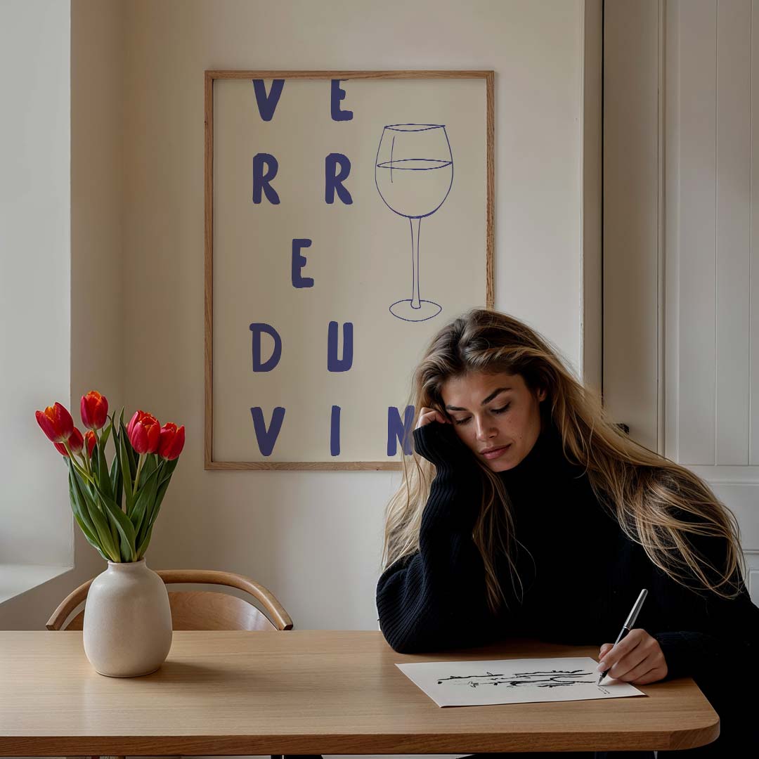 Unieke Franse Wijnposter-WallArtistic