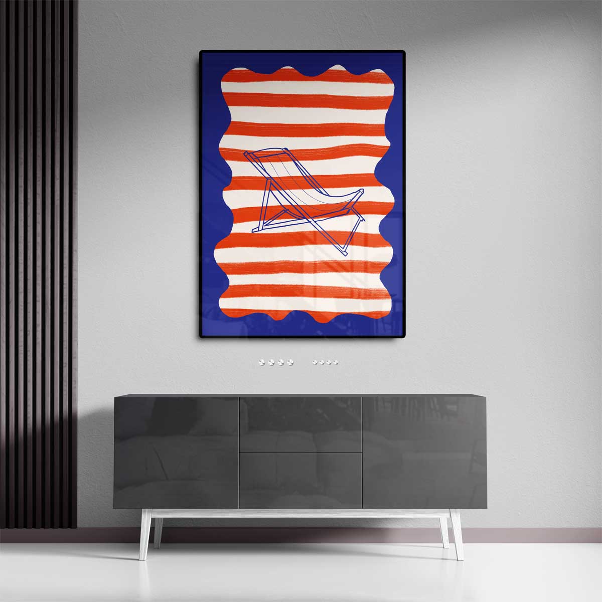 Strandstoel Droom Kunstwerk-canvas-dibond-plexiglas-wanddecoratie-WallArtistic