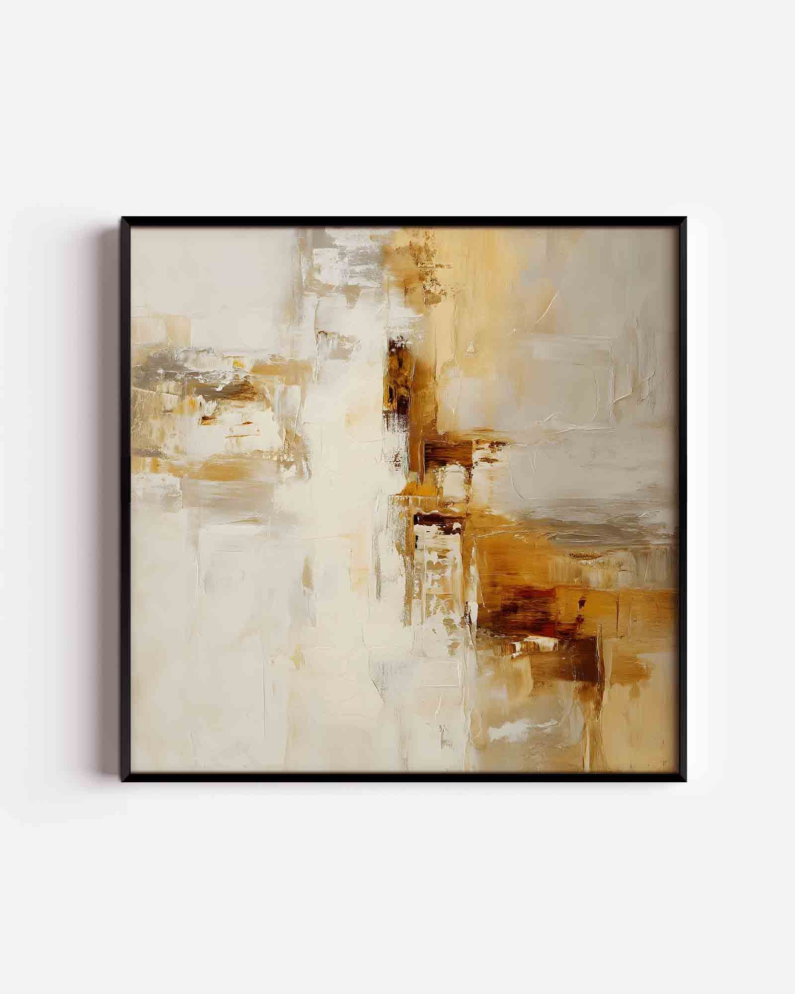 Abstracte beige en bruine Poster