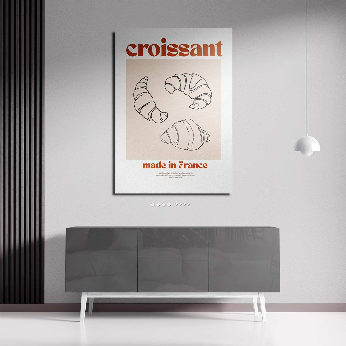 Vintage Franse Croissant Poster