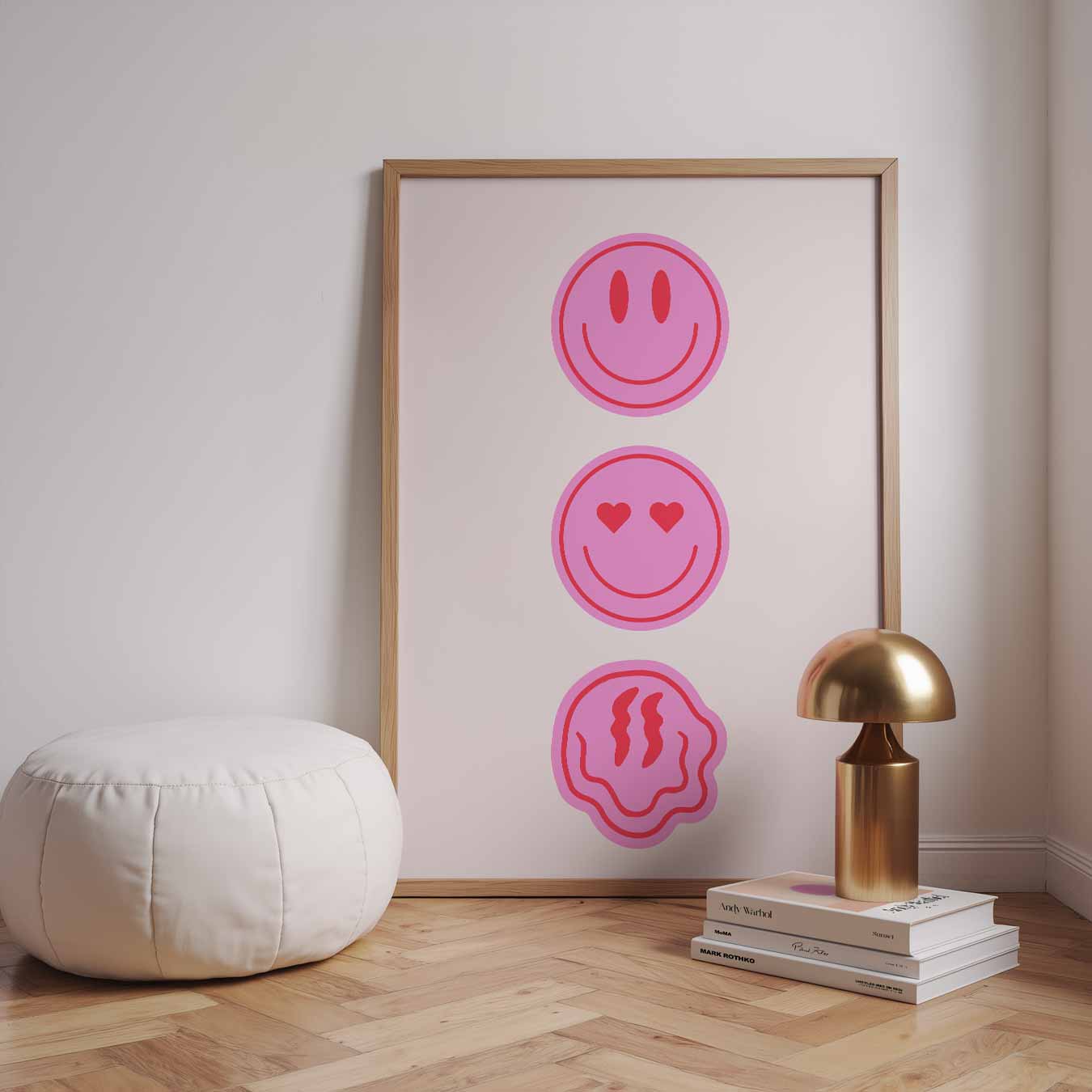 Kleurrijke Emoticon Vibes Poster