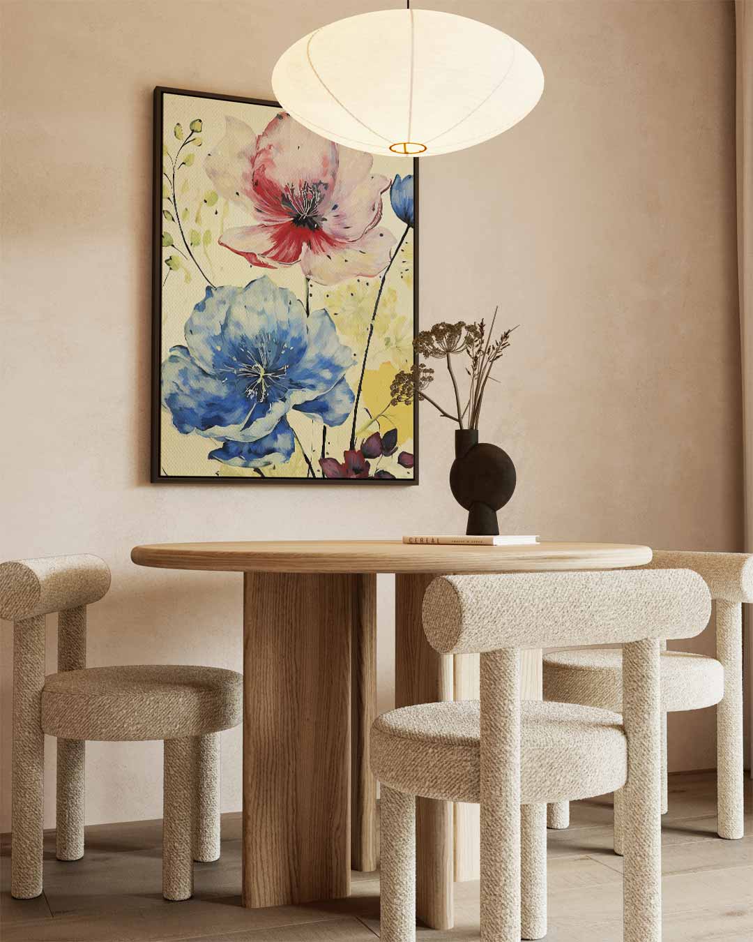 Bloemenpracht in Aquarel Kunstwerk-canvas-dibond-plexiglas-wanddecoratie-WallArtistic