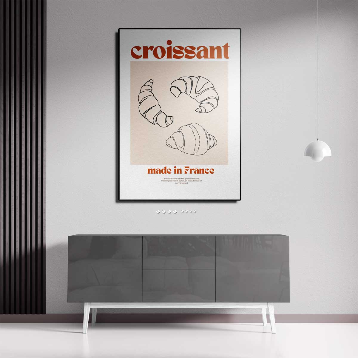Vintage Franse Croissant Poster