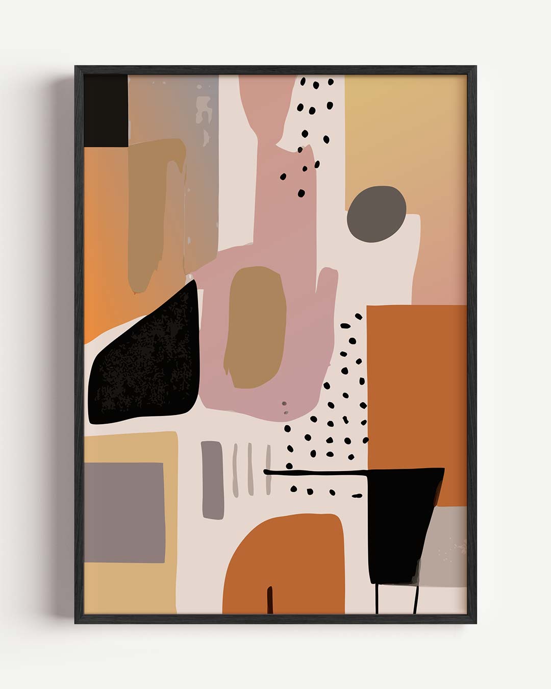 Abstracte Aardetinten Kunst Poster-WallArtistic