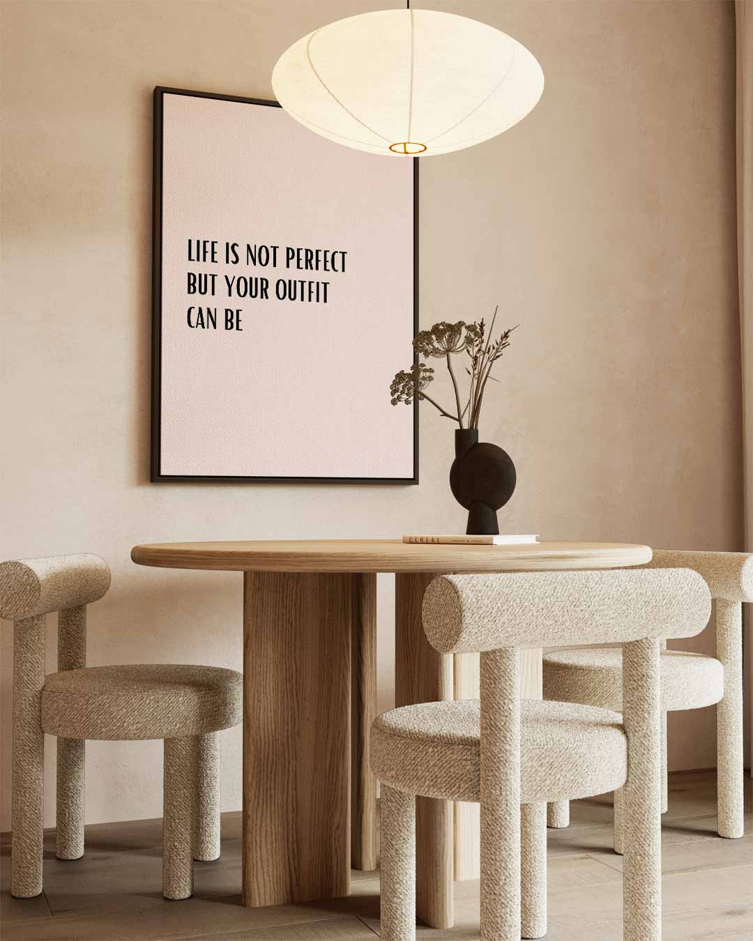 Inspirerende Outfit Quote Poster Kunstwerk-canvas-dibond-plexiglas-wanddecoratie-WallArtistic