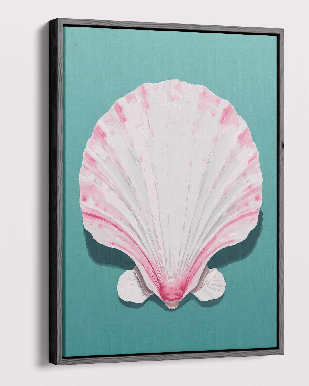 Schelp met Roze Accenten Kunstwerk-canvas-dibond-plexiglas-wanddecoratie-WallArtistic