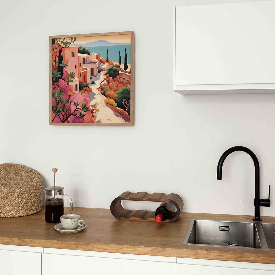 Mediterrane huizen Poster