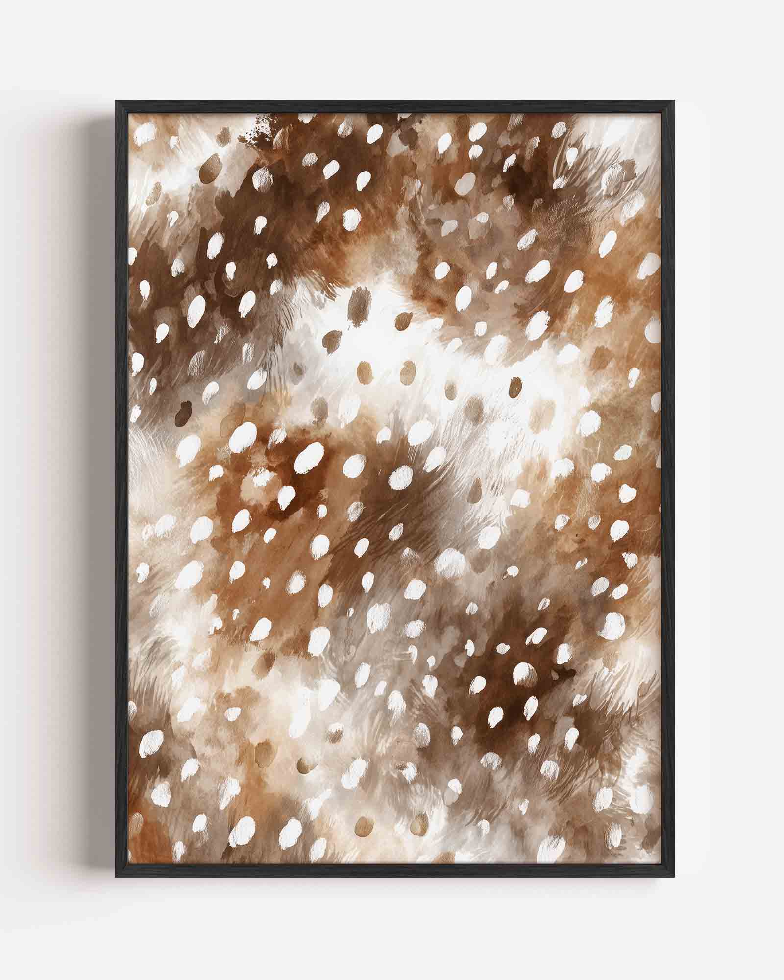 Bruine vlekken en stippen Poster