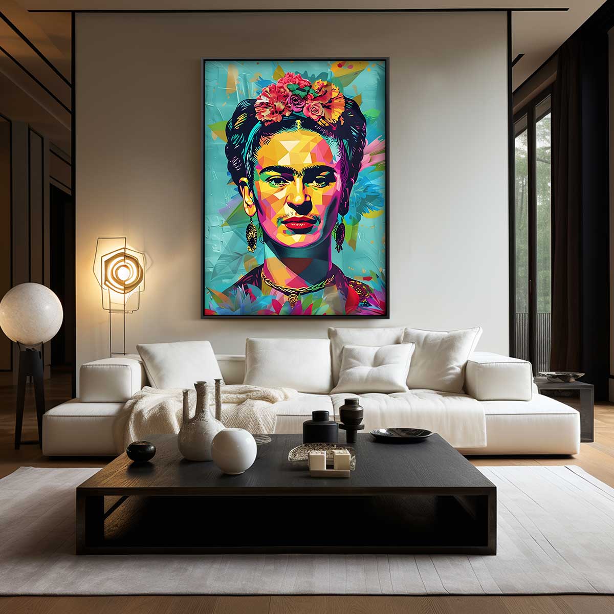 Kleurrijk Portret Kunstwerk Kunstwerk-canvas-dibond-plexiglas-wanddecoratie-WallArtistic