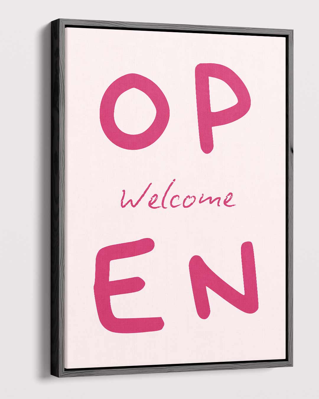 Welkomstbord "Open Kunstwerk-canvas-dibond-plexiglas-wanddecoratie-WallArtistic