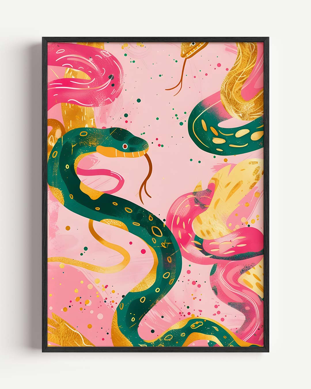 Kleurrijke Slangen Kunstposter-WallArtistic