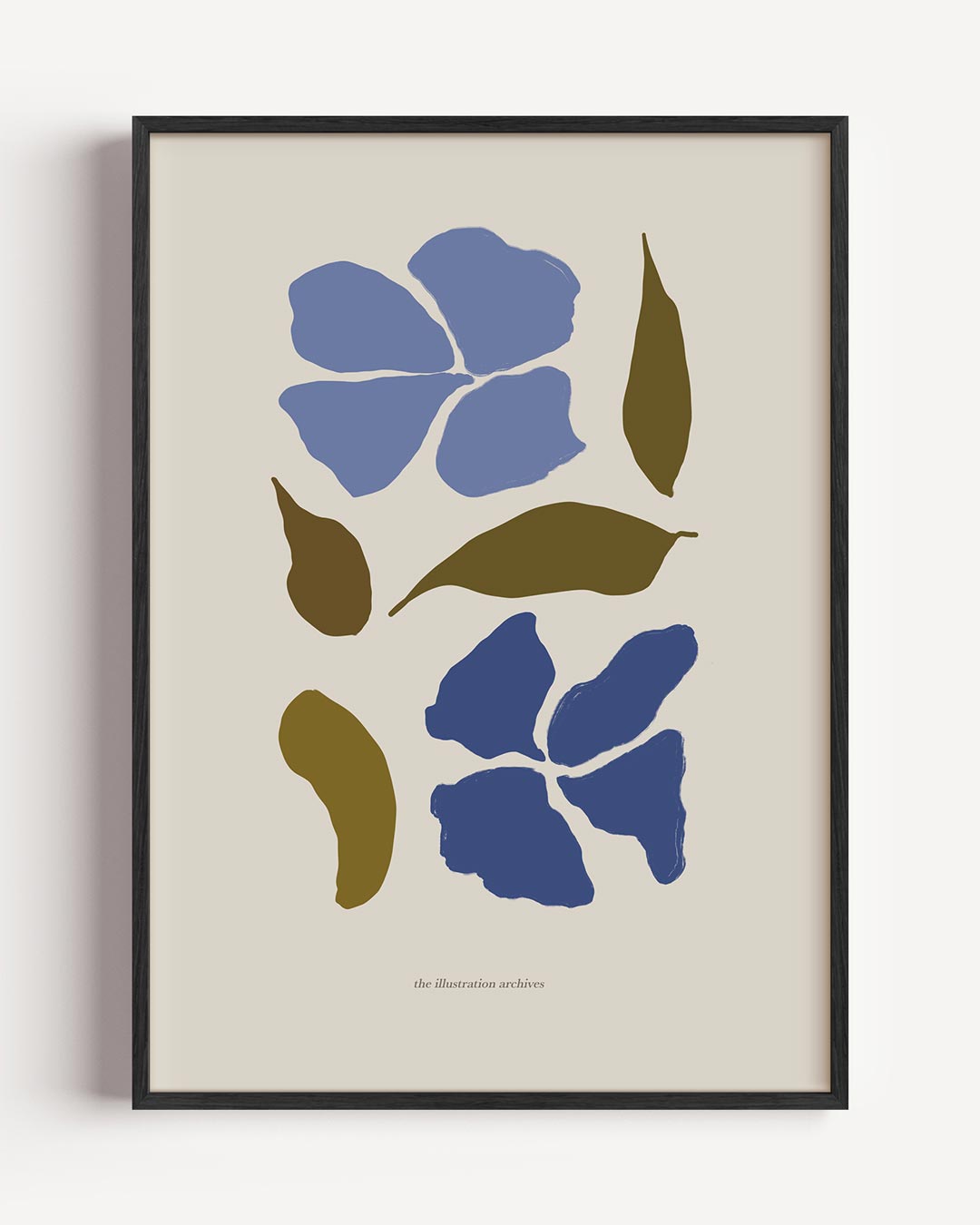 Bloemen en Bladeren Abstractie Poster-WallArtistic