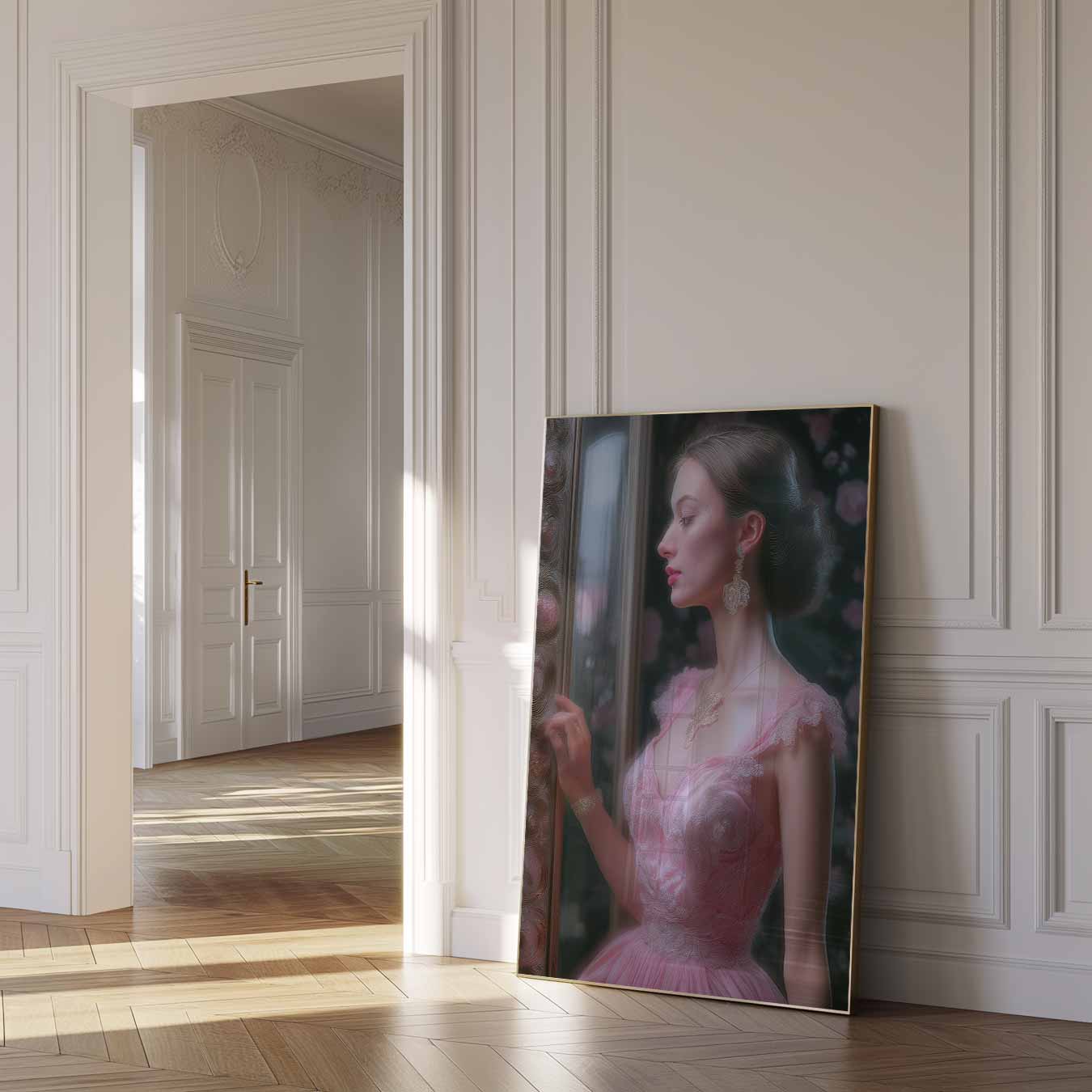 Dromerige Elegantie in Roze Poster