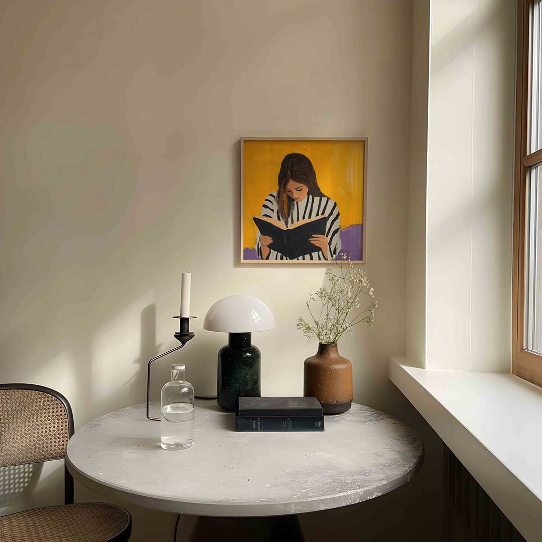 Lezende vrouw Poster