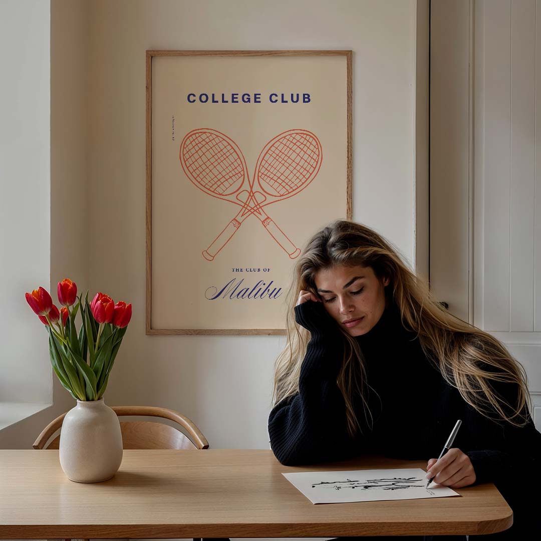 Tennis Club Vibes Poster-WallArtistic