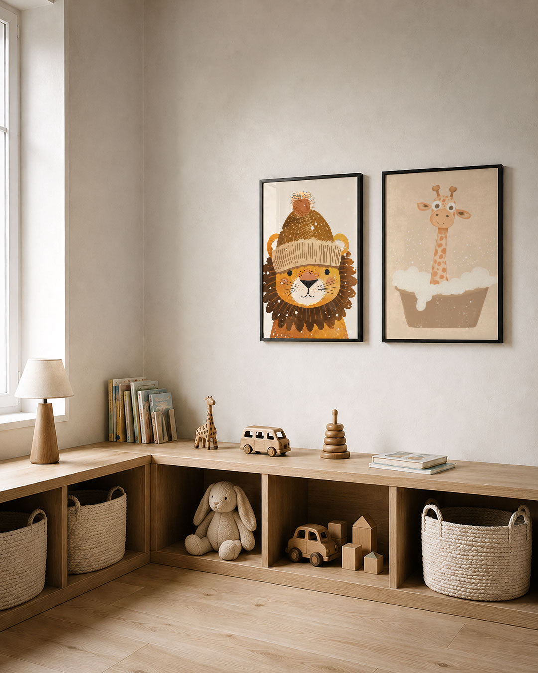 Speelse leeuwenkop Posterset