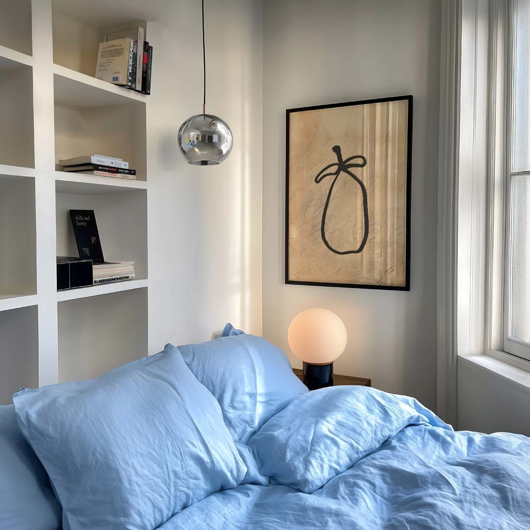 Abstracte Vormen op Beige Achtergrond Poster-WallArtistic
