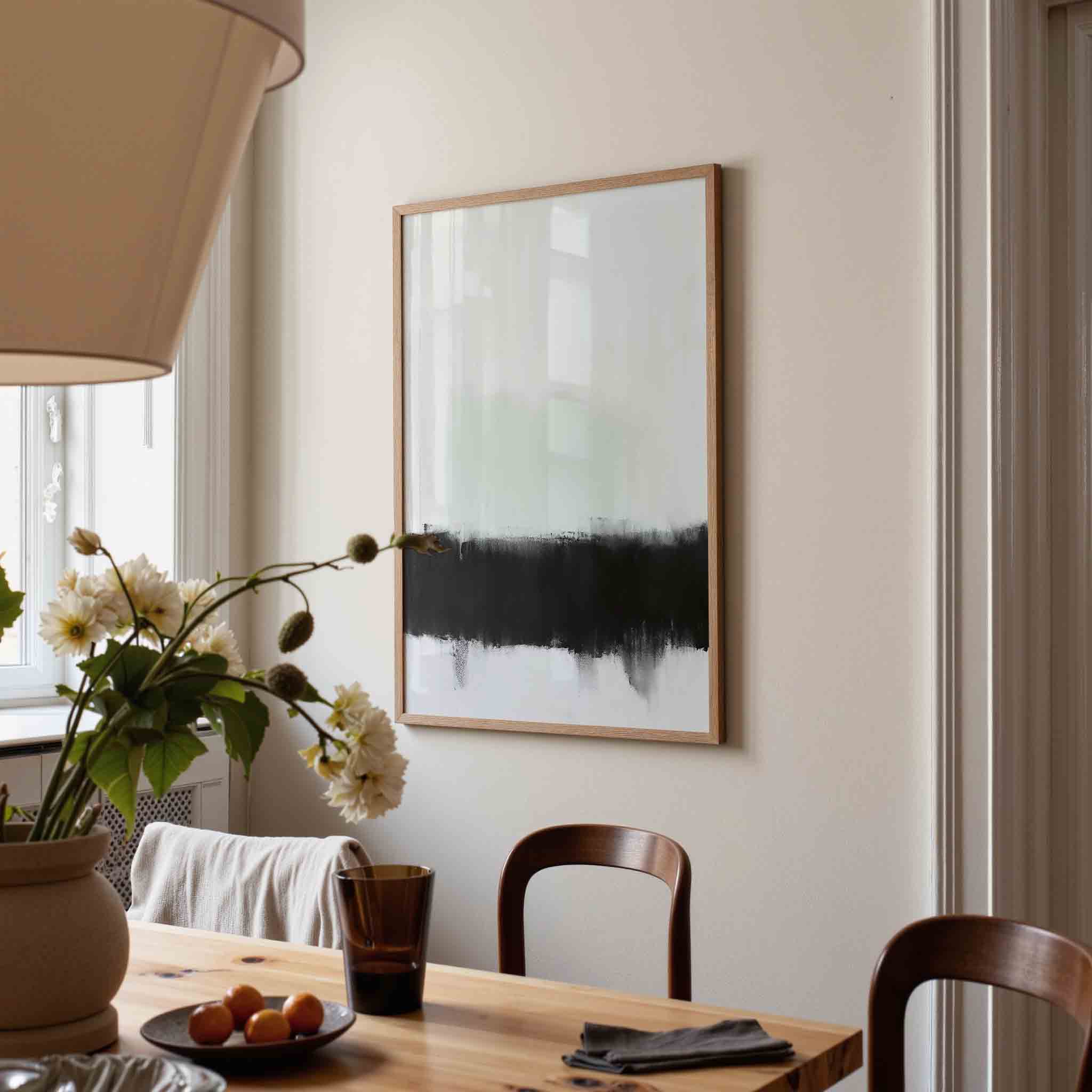 Abstracte zwart wit Poster