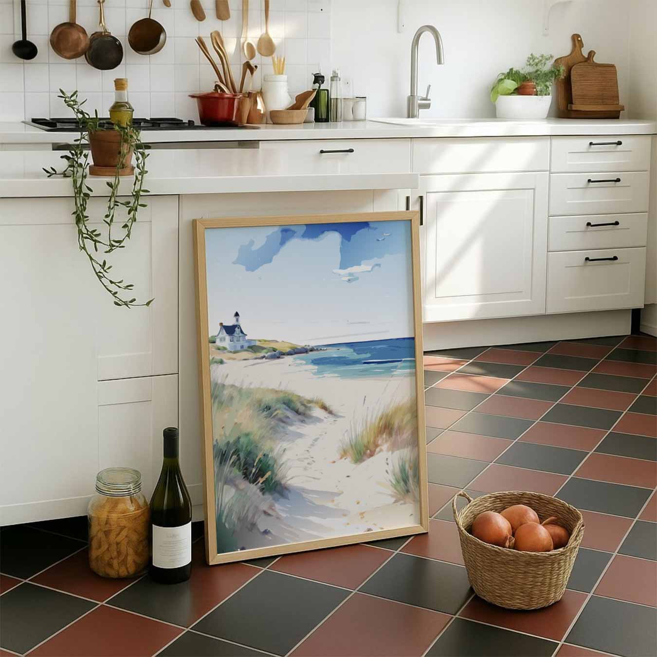 Rustgevende Stranddag Poster