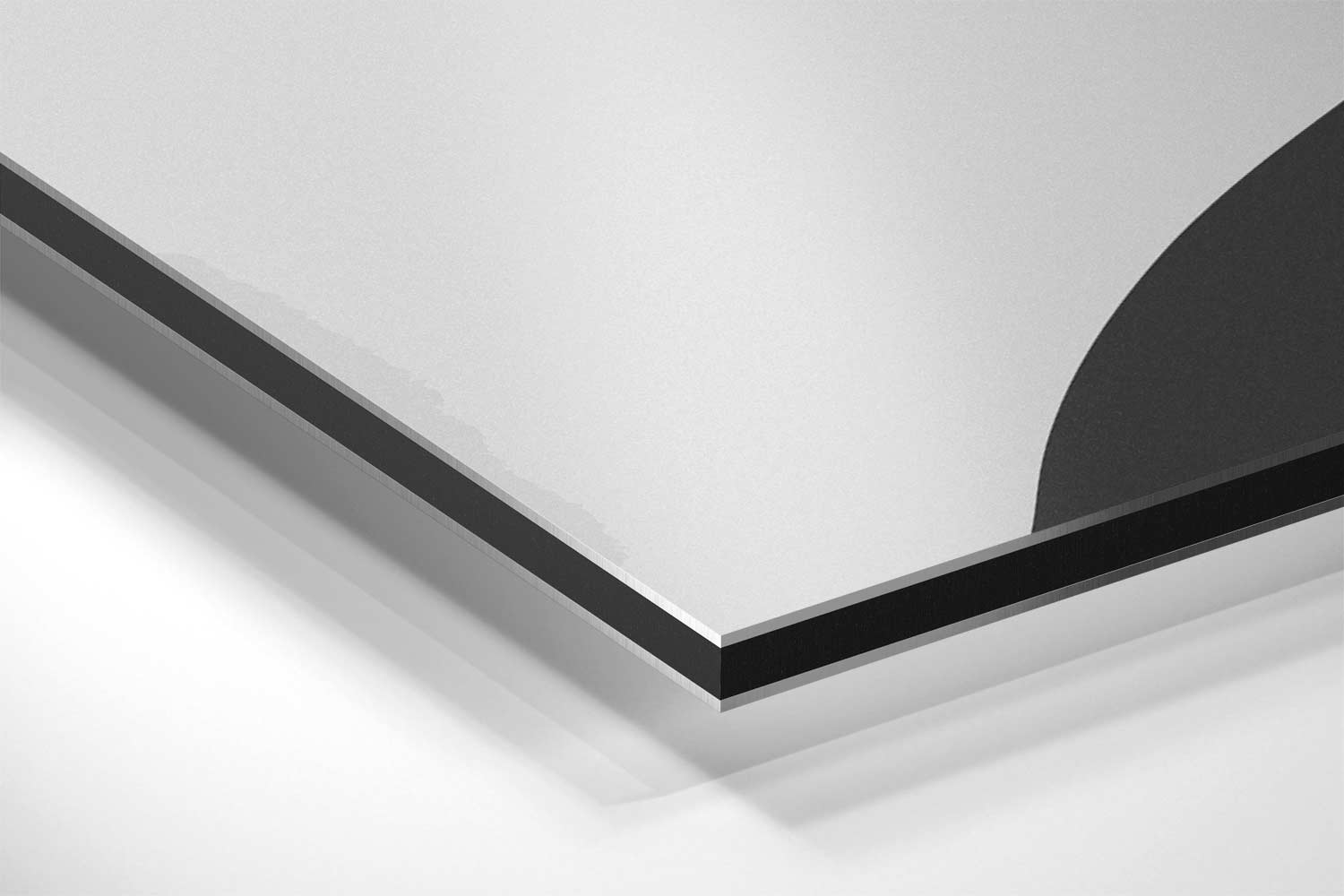 Zwarte Werveling op Wit Kunstwerk-canvas-dibond-plexiglas-wanddecoratie-WallArtistic