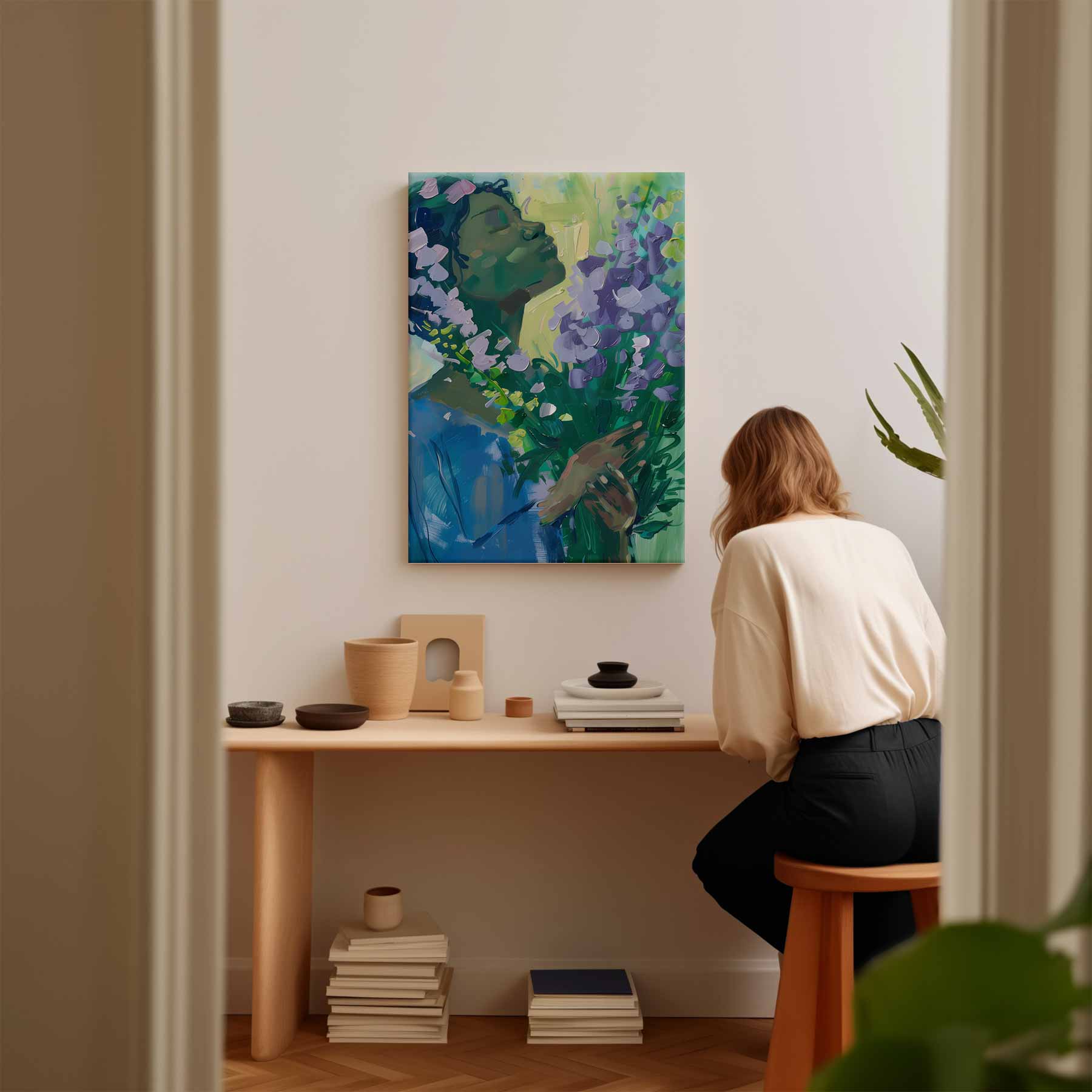 Bloemige Dromen Kunstwerk-canvas-dibond-plexiglas-wanddecoratie-WallArtistic