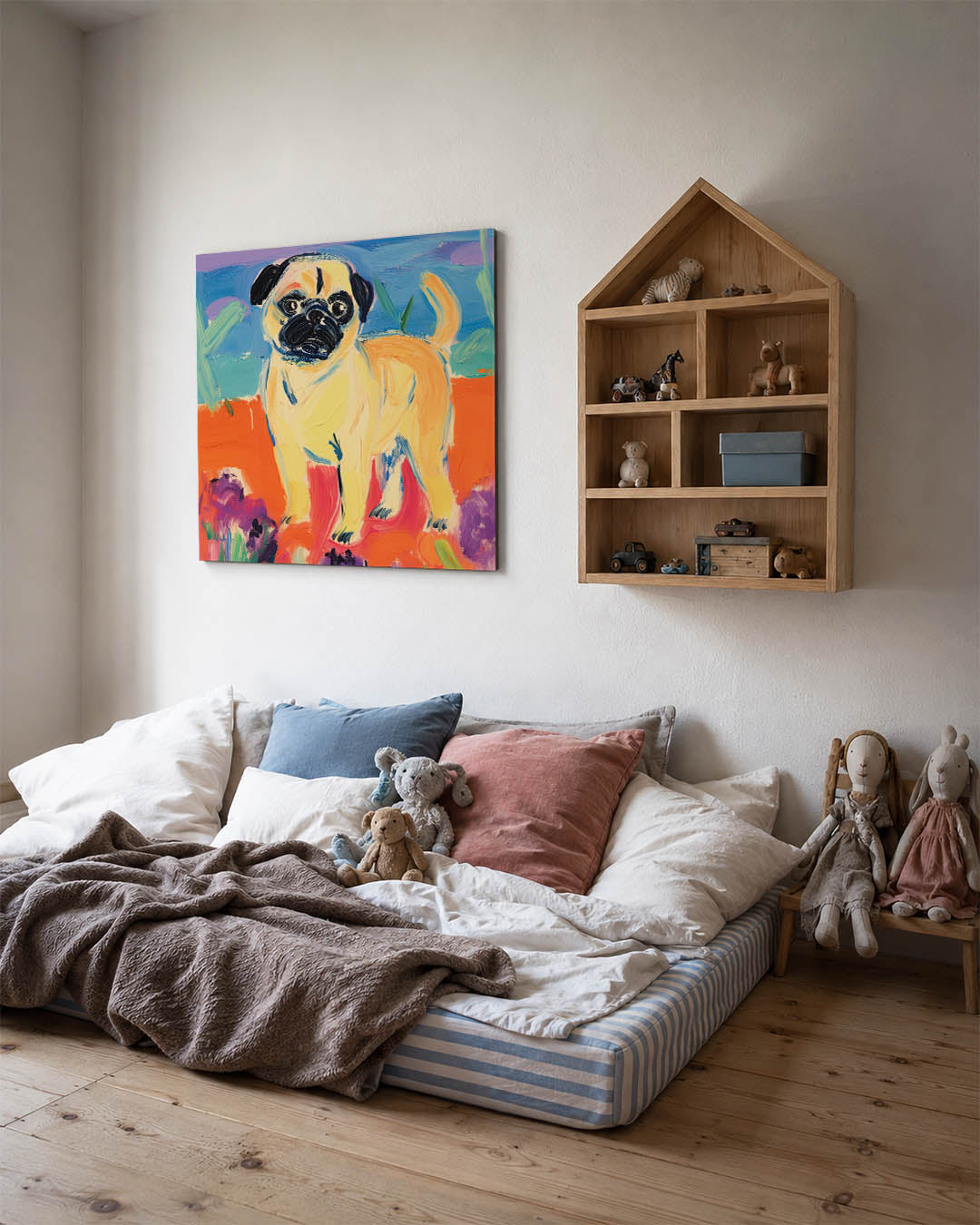 Kleurrijke hond Kunstwerk