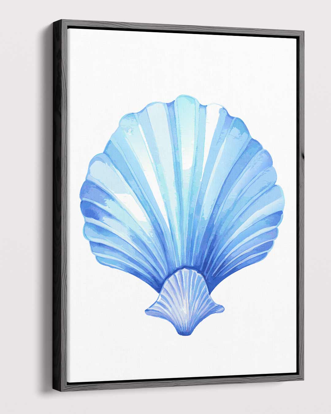 Blauwe Schelp Kunstwerk Kunstwerk-canvas-dibond-plexiglas-wanddecoratie-WallArtistic