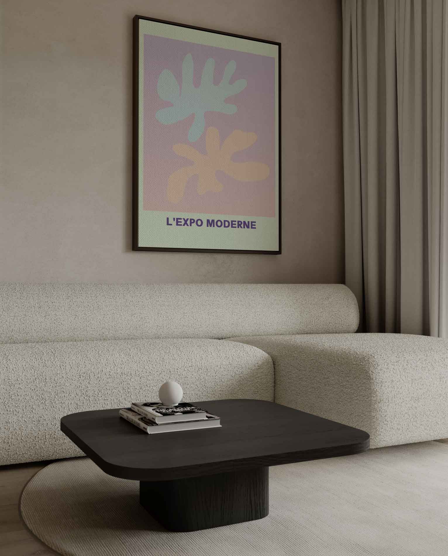 Abstracte Pastel Compositie Kunstwerk-canvas-dibond-plexiglas-wanddecoratie-WallArtistic