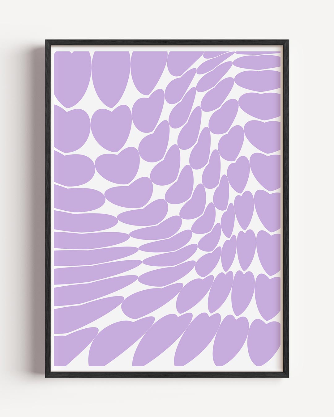 Vrolijke Paarse Harten Poster-WallArtistic