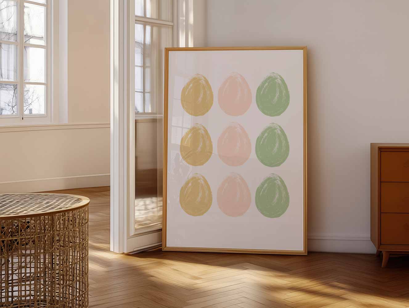 Vrolijke Pastel Dot Art Poster