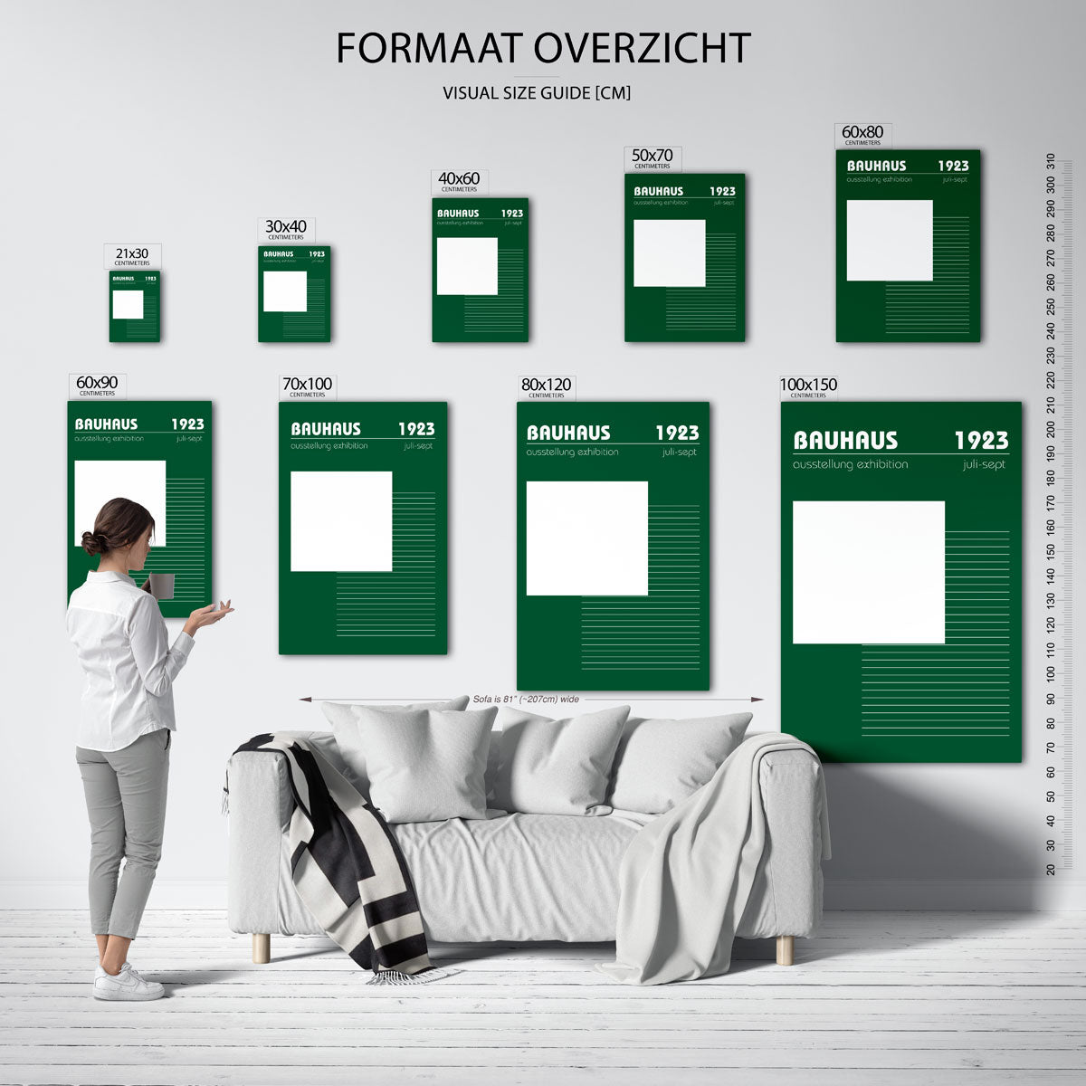 Lijnen en vlakte Poster