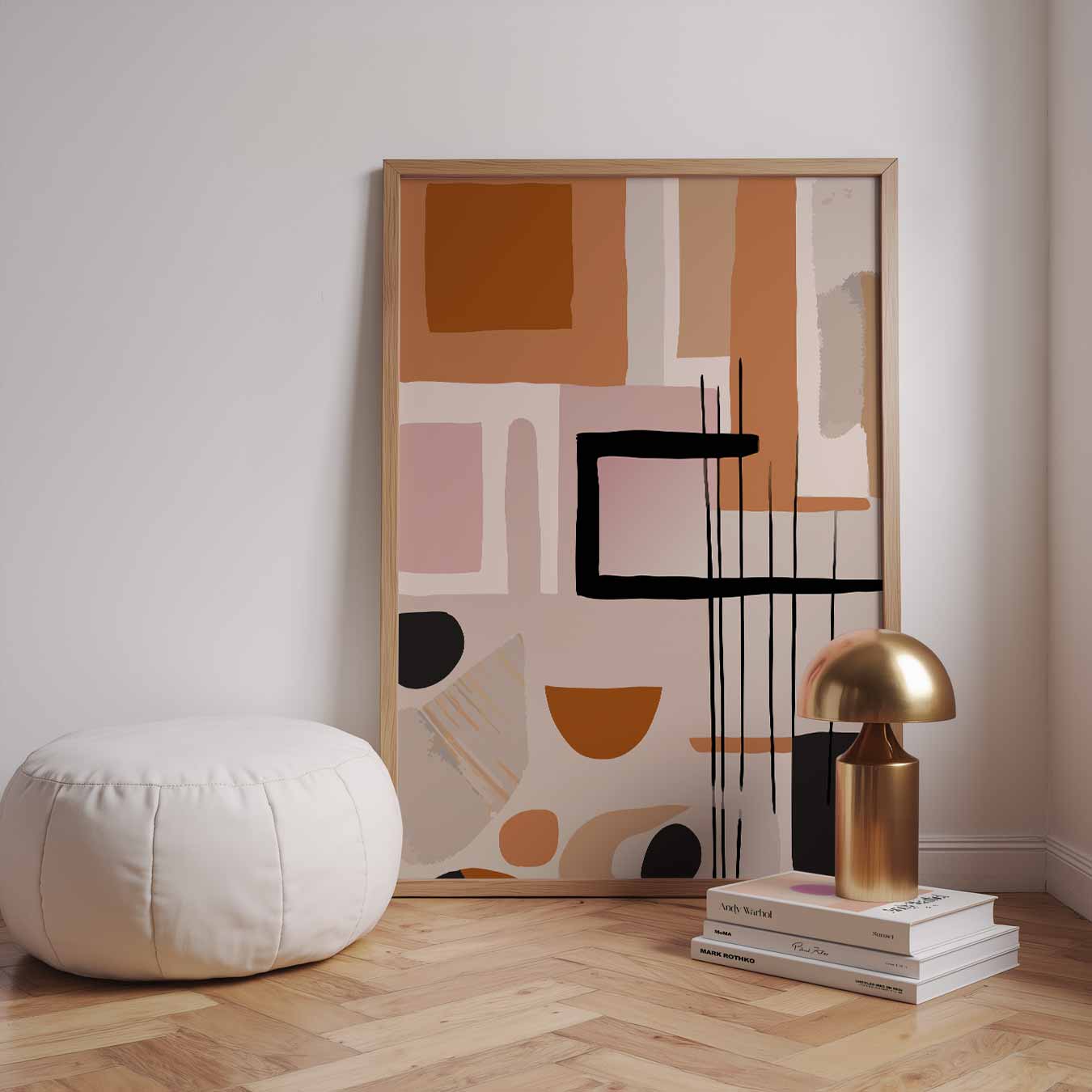 Abstracte Aardetinten Poster-WallArtistic