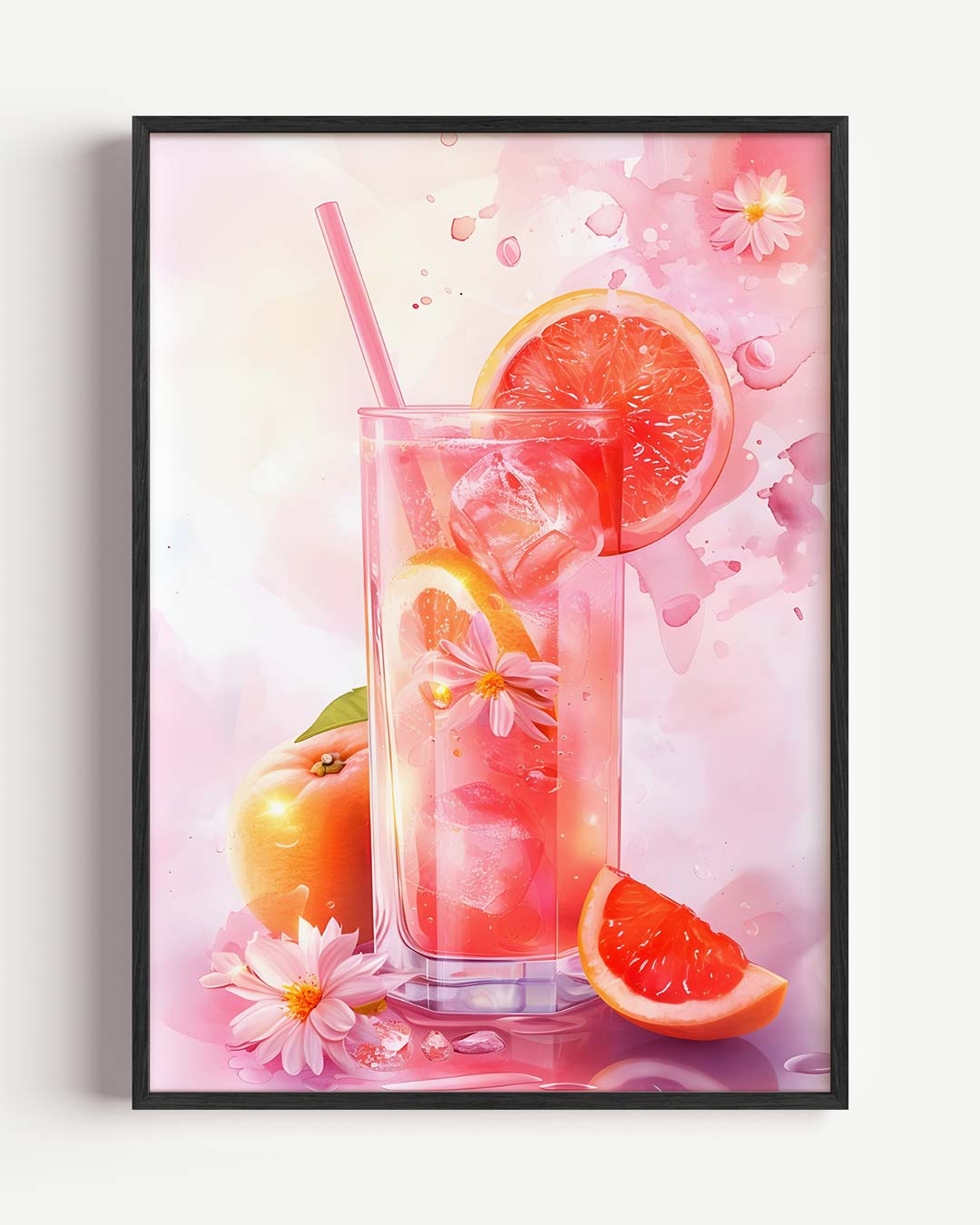 Zomerse Grapefruit Verfrissing Poster-WallArtistic