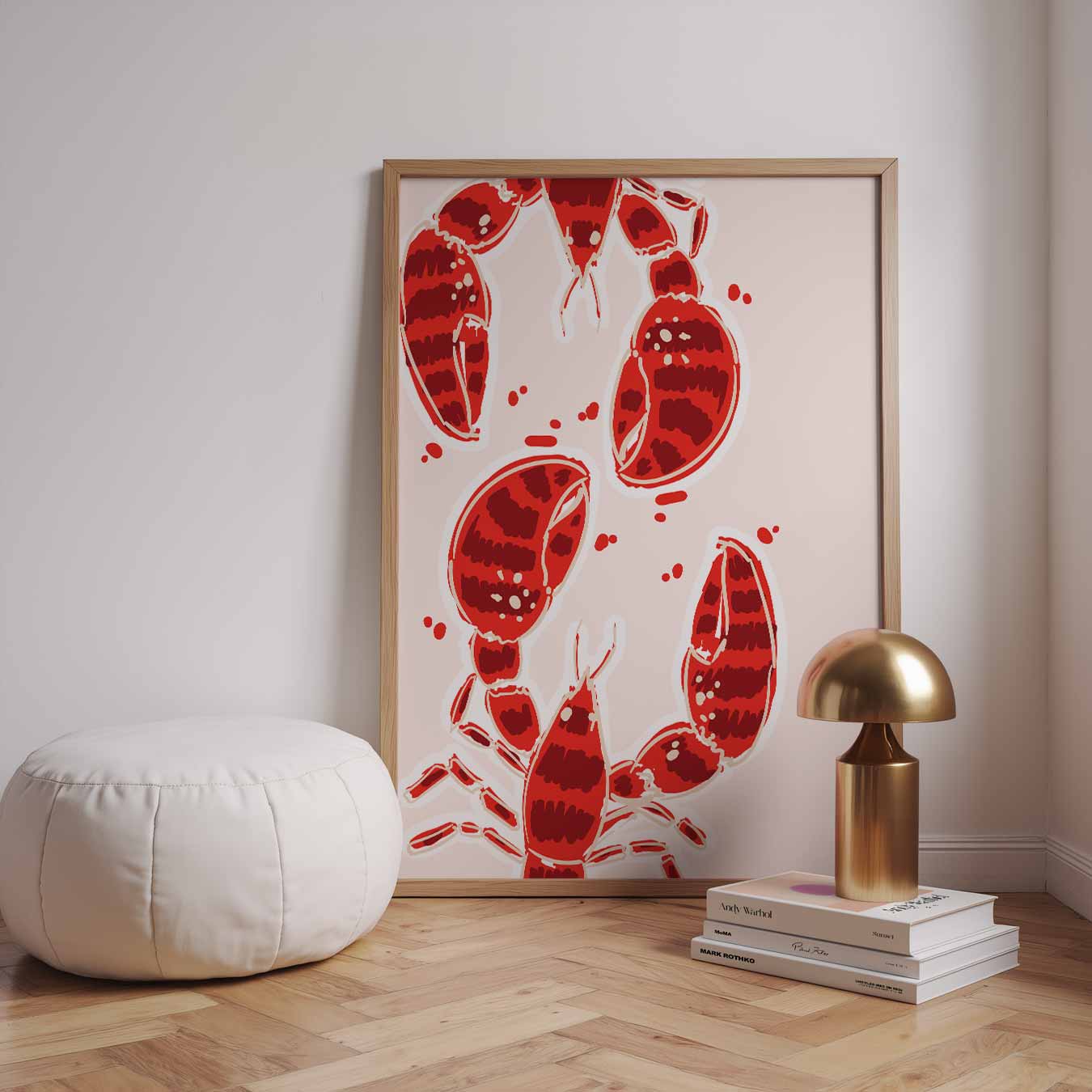 Vrolijke Kreeften Illustratie Poster-WallArtistic