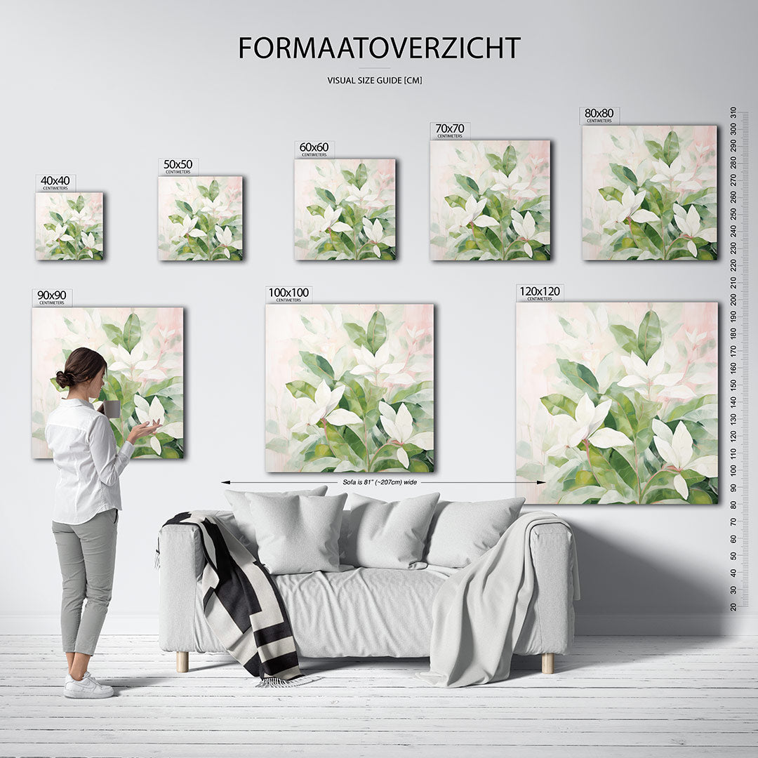 Botanische bladeren Kunstwerk