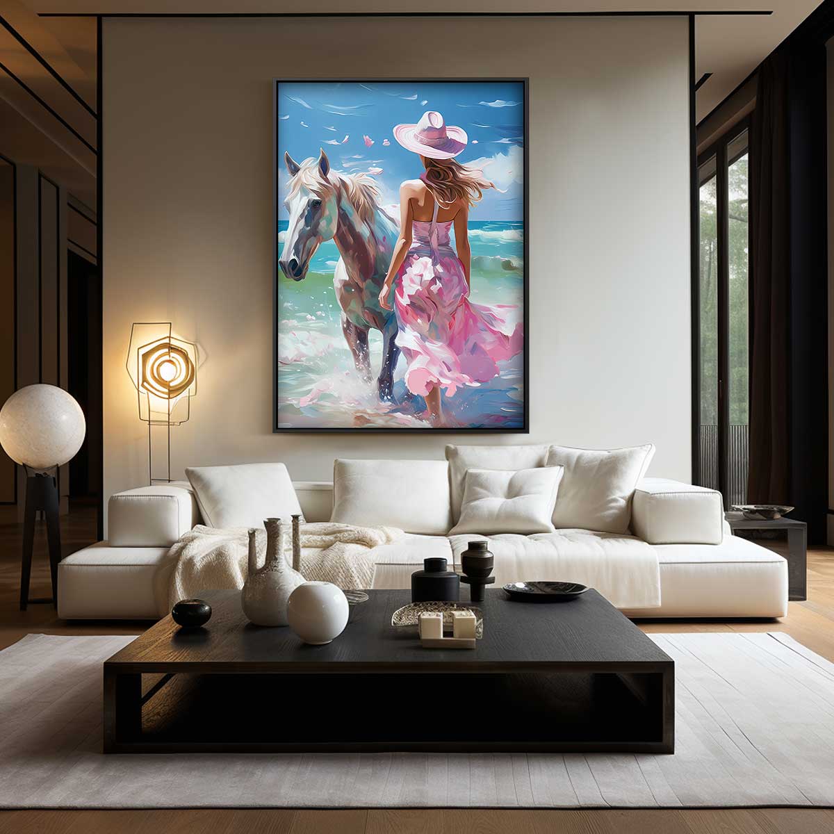 Aan de Zee met Elegantie Kunstwerk-canvas-dibond-plexiglas-wanddecoratie-WallArtistic