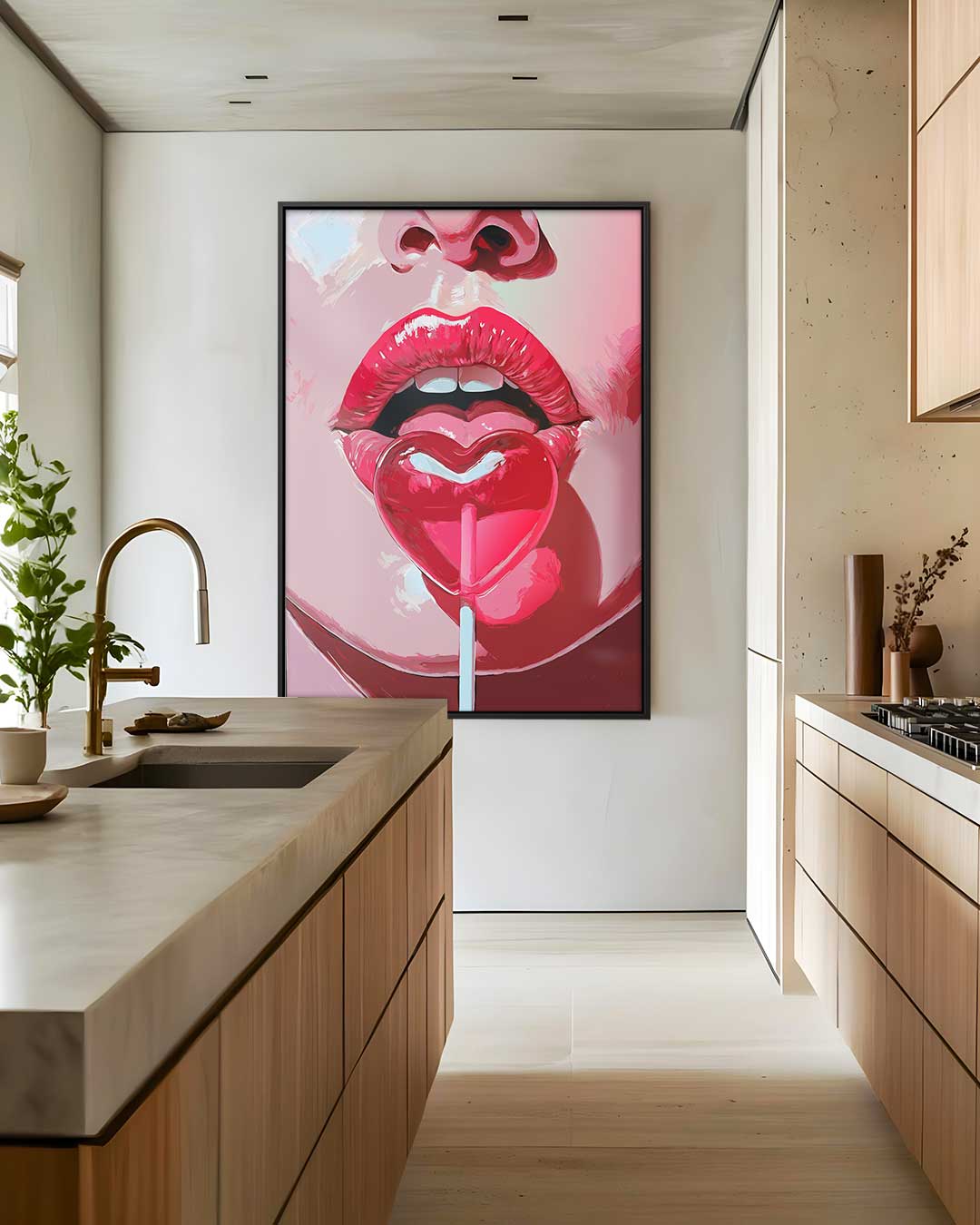 Lollipop Lips Kunstwerk-canvas-dibond-plexiglas-wanddecoratie-WallArtistic