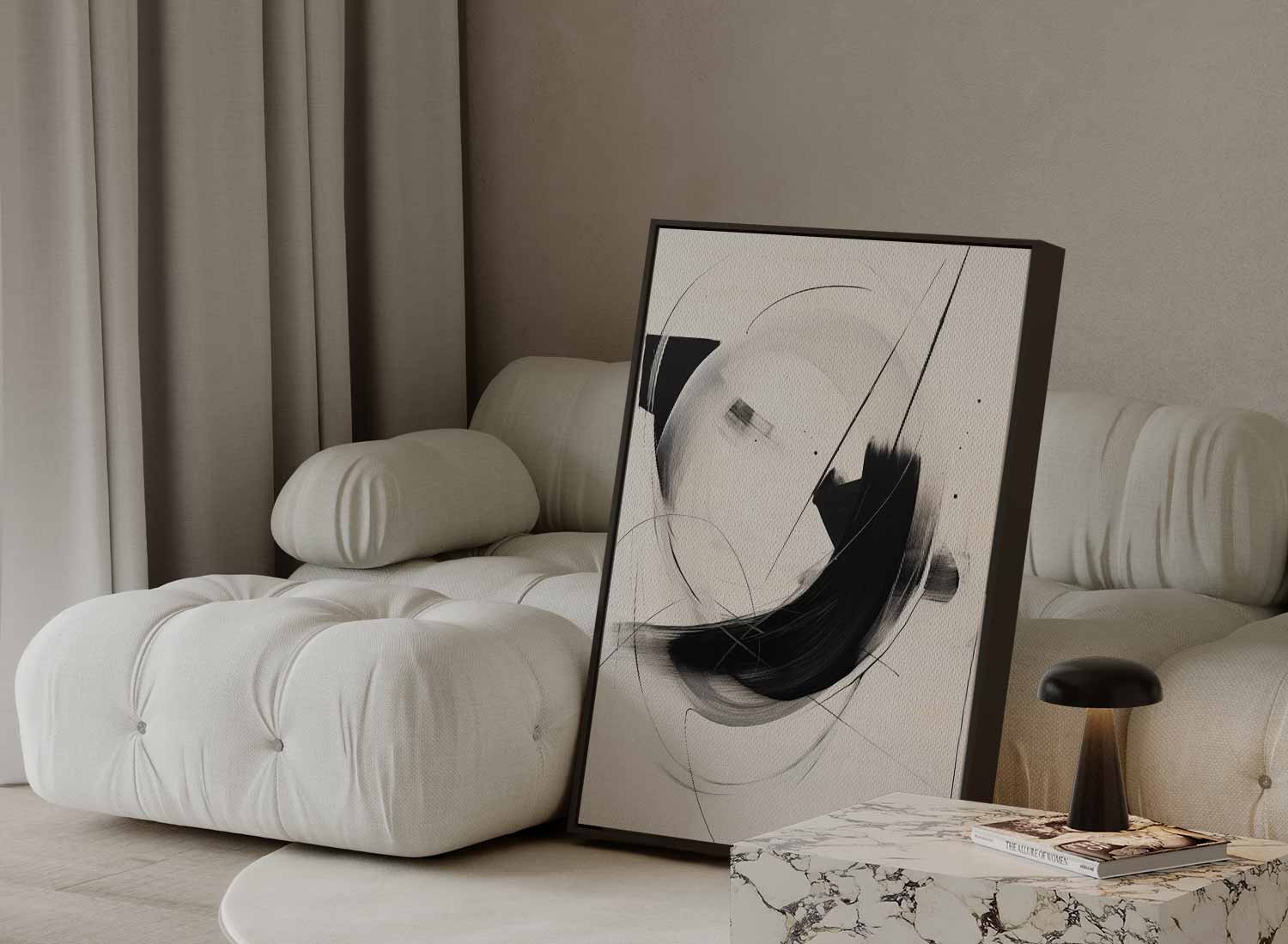 Dans van Zwart en Wit Kunstwerk-canvas-dibond-plexiglas-wanddecoratie-WallArtistic