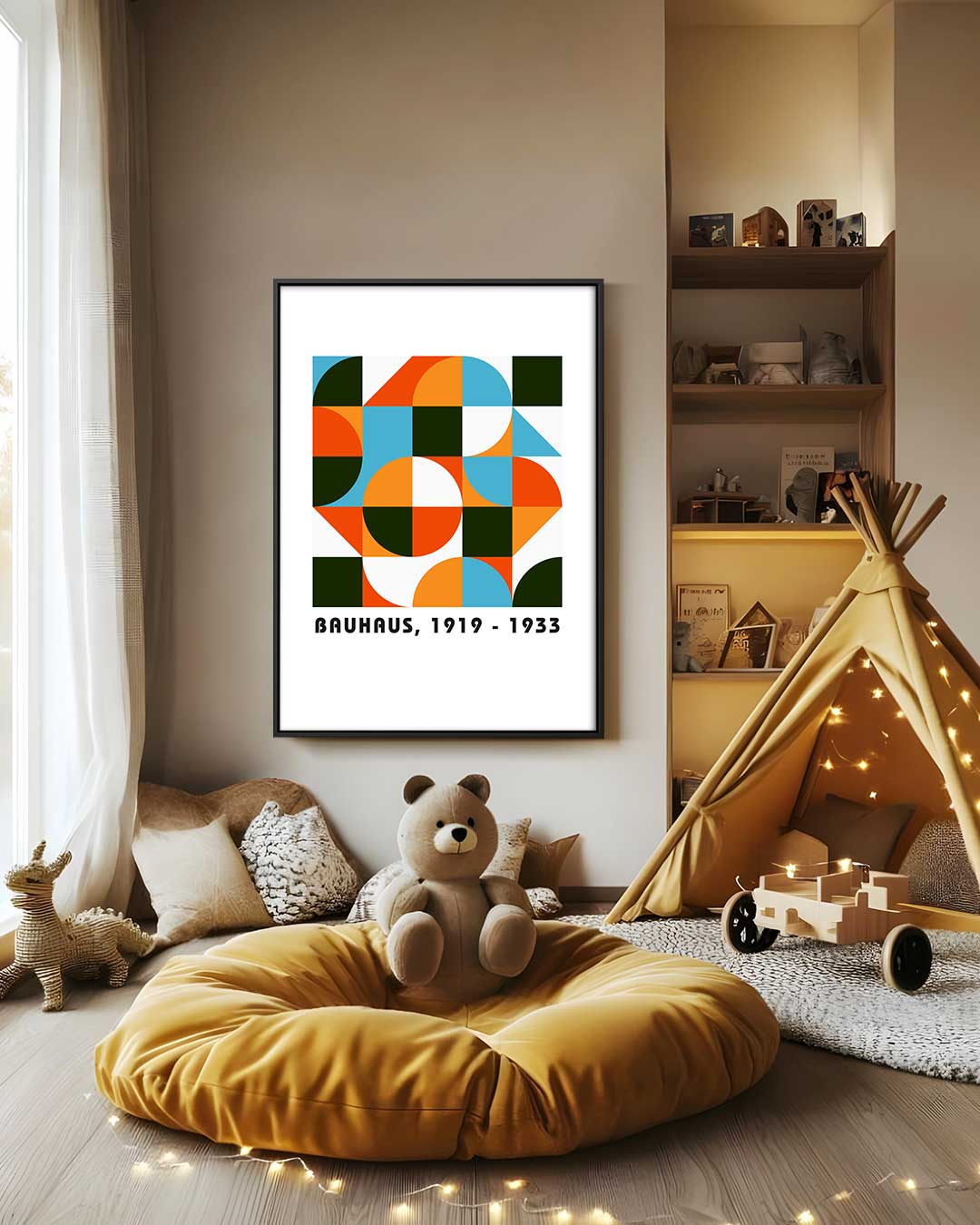 Bauhaus Geometrisch Kunstwerk Kunstwerk-canvas-dibond-plexiglas-wanddecoratie-WallArtistic