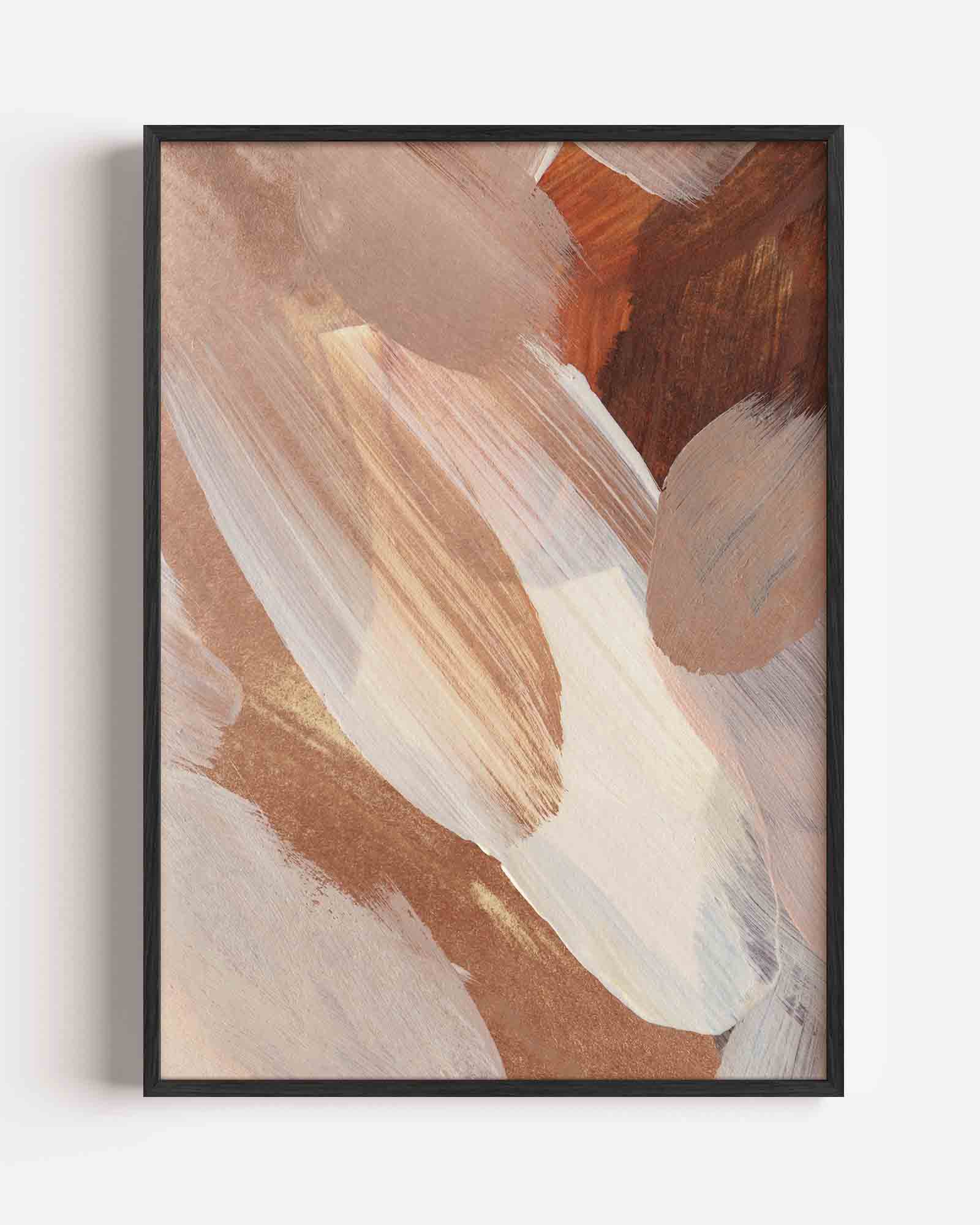 Abstracte penseelstreken Poster
