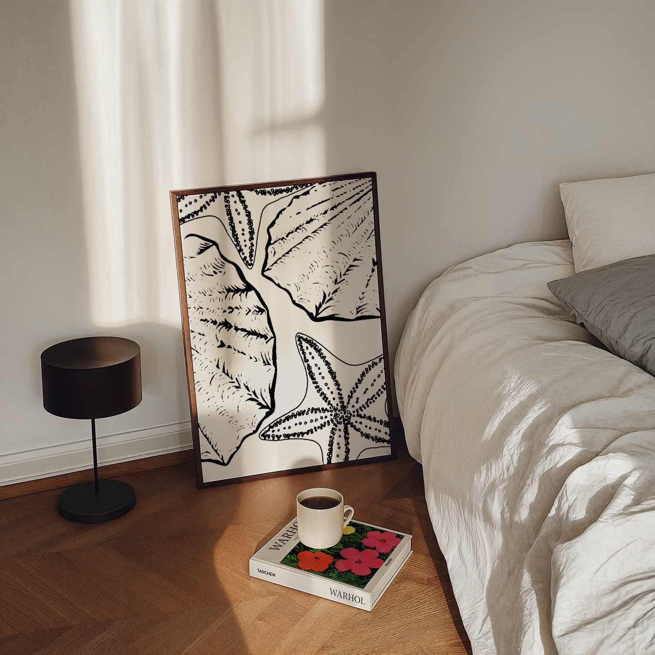 Zwart-wit Zeedieren Poster-WallArtistic