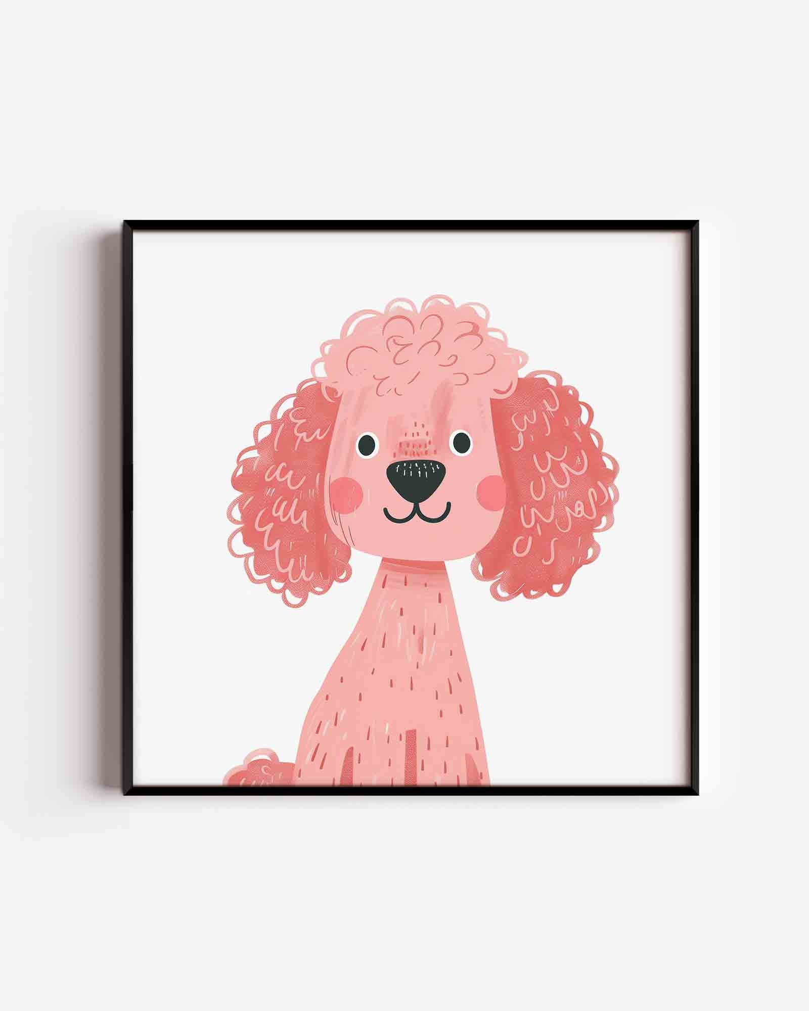 Roze hond Poster