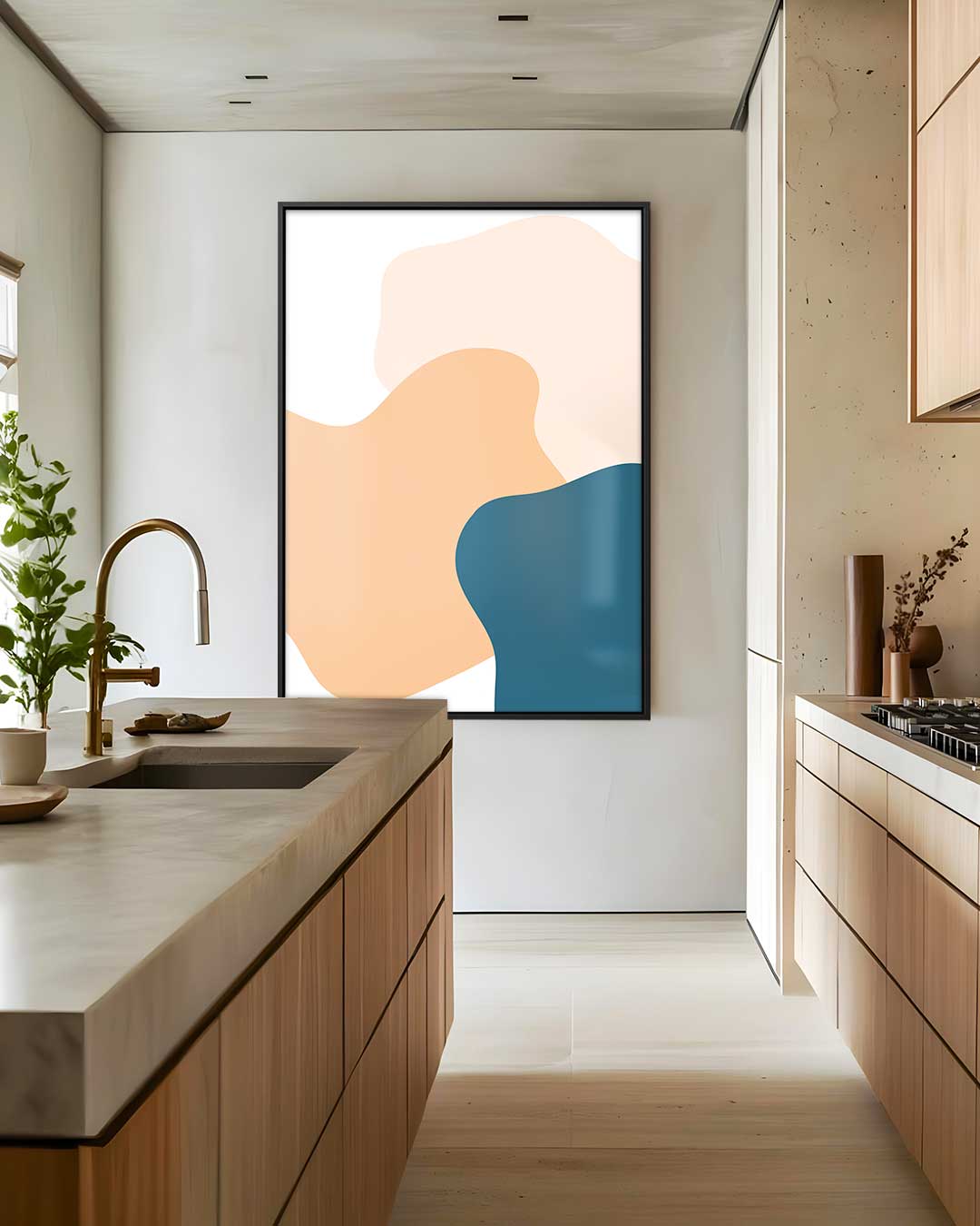 Kleurrijke Vormencompositie Kunstwerk-canvas-dibond-plexiglas-wanddecoratie-WallArtistic