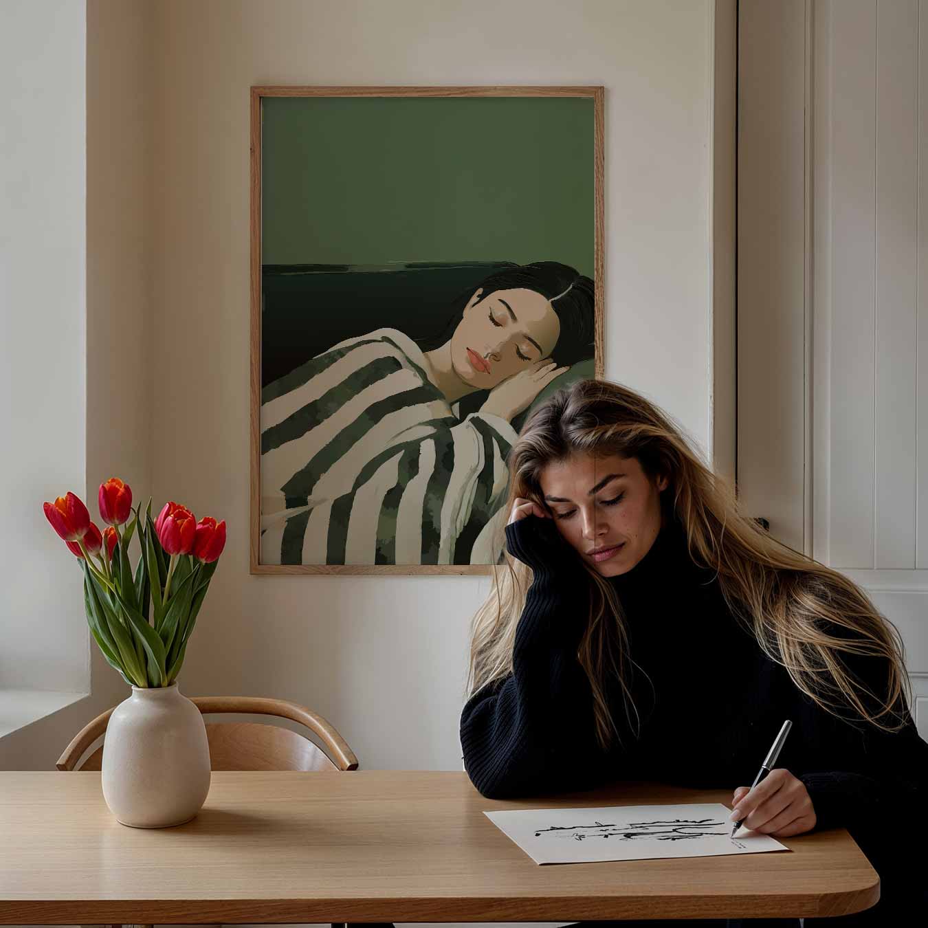 Dromerige Slaapkamer Poster-WallArtistic