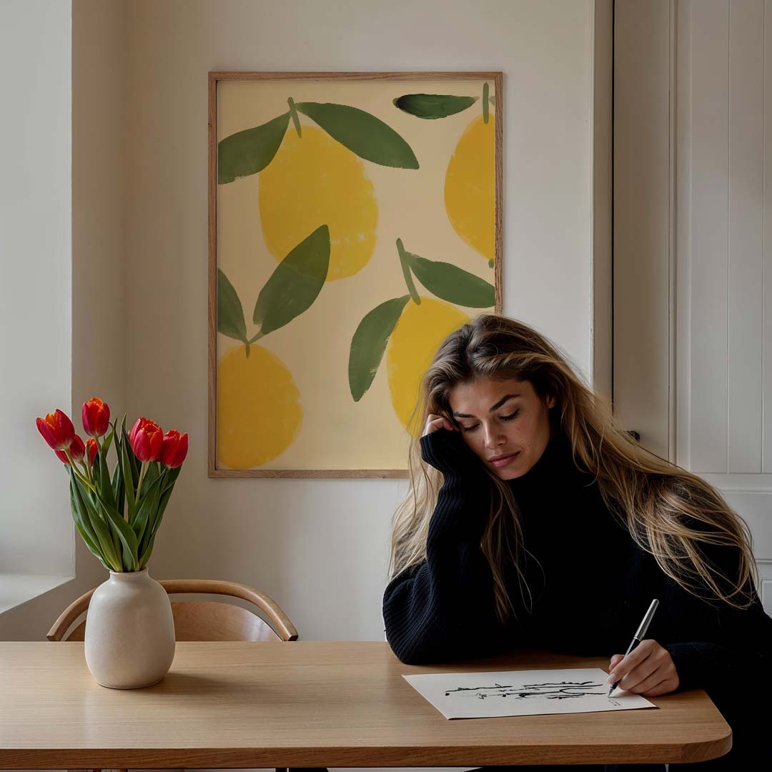 Vrolijke Citroenbloesem Poster-WallArtistic