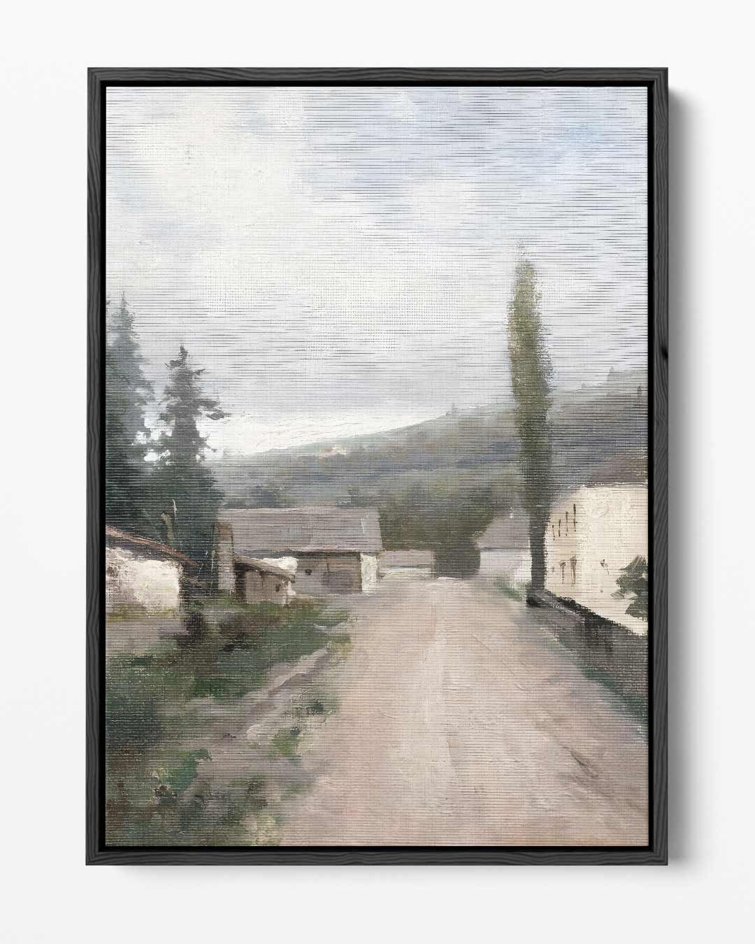 Rustiek Dorpstafereel in de Bergen Kunstwerk-canvas-dibond-plexiglas-wanddecoratie-WallArtistic